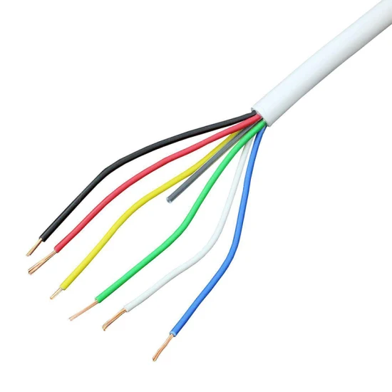Cable de alarma de seguridad de 6 núcleos ISO/CE/RoHS 4 núcleos 4 mm 10 mm 25 mm 120 mm Cable eléctrico de cobre Cable de alarma