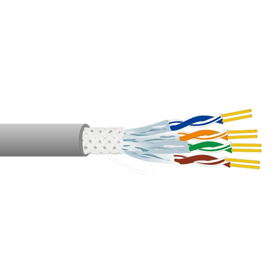 El cable de fecha apantallado separado Aipu CAT6A SFTP proporciona un ancho de banda de 500 MHz en 100 m, velocidad típica: 10 gbps