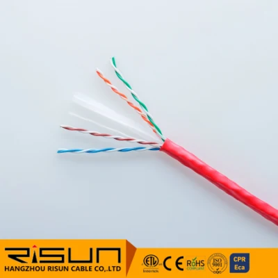 Cable Ethernet sólido U/UTP CAT6A de 4 pares de 1000 pies de Risun Factory